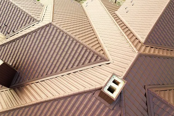 Roof work in progress on a pitched roof